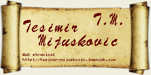 Tešimir Mijušković vizit kartica